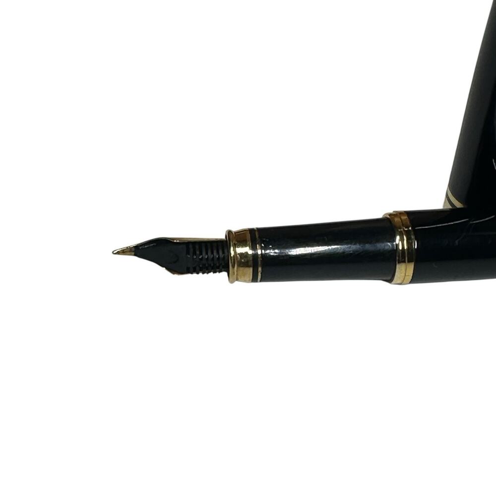 Colibri Classic Fountain Pen Black with Goldtone Accents Vintage 1990's - Picture 4 of 10